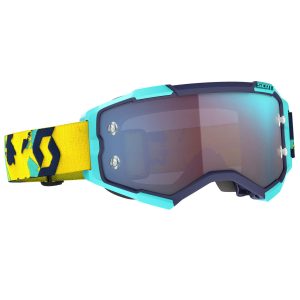 Scott Fury Motocross Goggles - Blue / Teal / Yellow