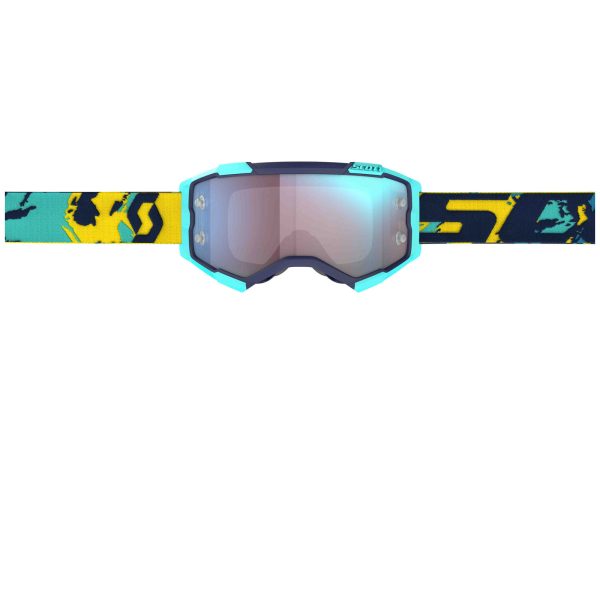 Scott Fury Motocross Goggles - Blue / Teal / Yellow