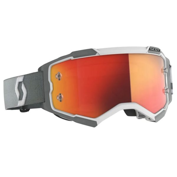 Scott Fury Motocross Goggles - White / Grey