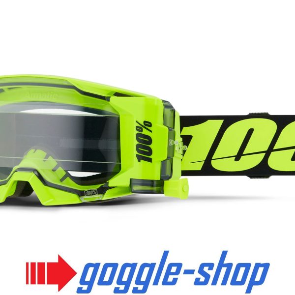 100% ARmatic Forecast Motocross Goggles - Neon Yellow