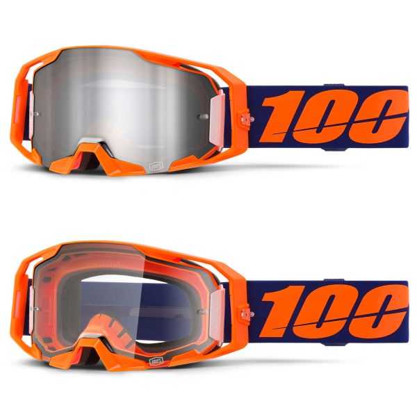 100% ARmatic Motocross Goggles - Neon Orange