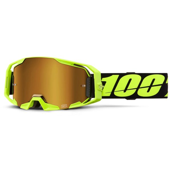 100% ARmatic Motocross Goggles - Neon Yellow