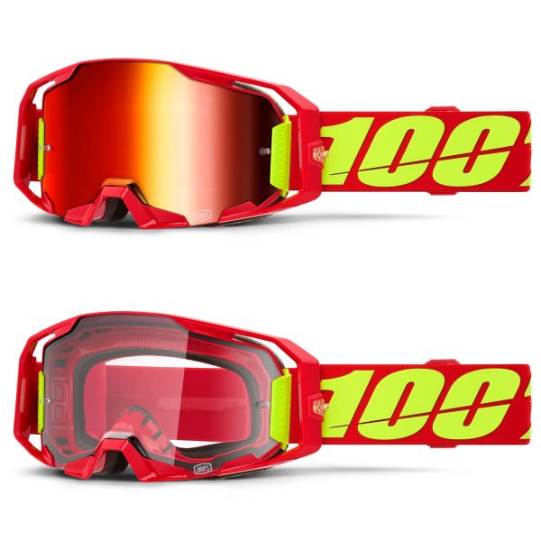 100% ARmatic Motocross Goggles - Red