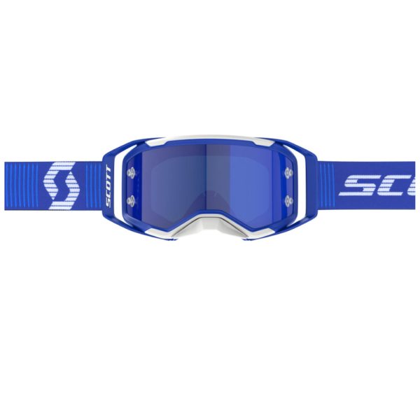 2025 Scott Prospect Motocros Goggles - Blue White / Blue Chrome Works Mirror Lens