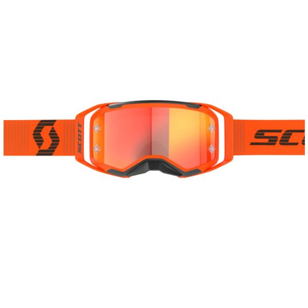 2025 Scott Prospect Motocros Goggles - Orange Black / Orange Chrome Works Mirror Lens